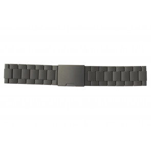 Horlogeband Fossil PR2105 / JR1401 / 25XXXX - 134XXXX Staal Zwart 24mm
